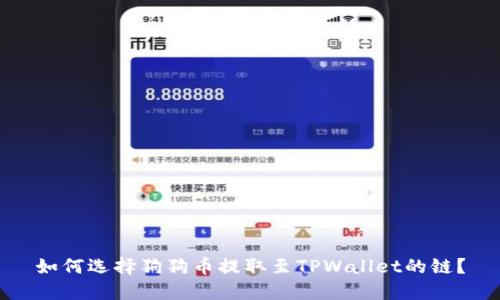 如何选择狗狗币提取至TPWallet的链？